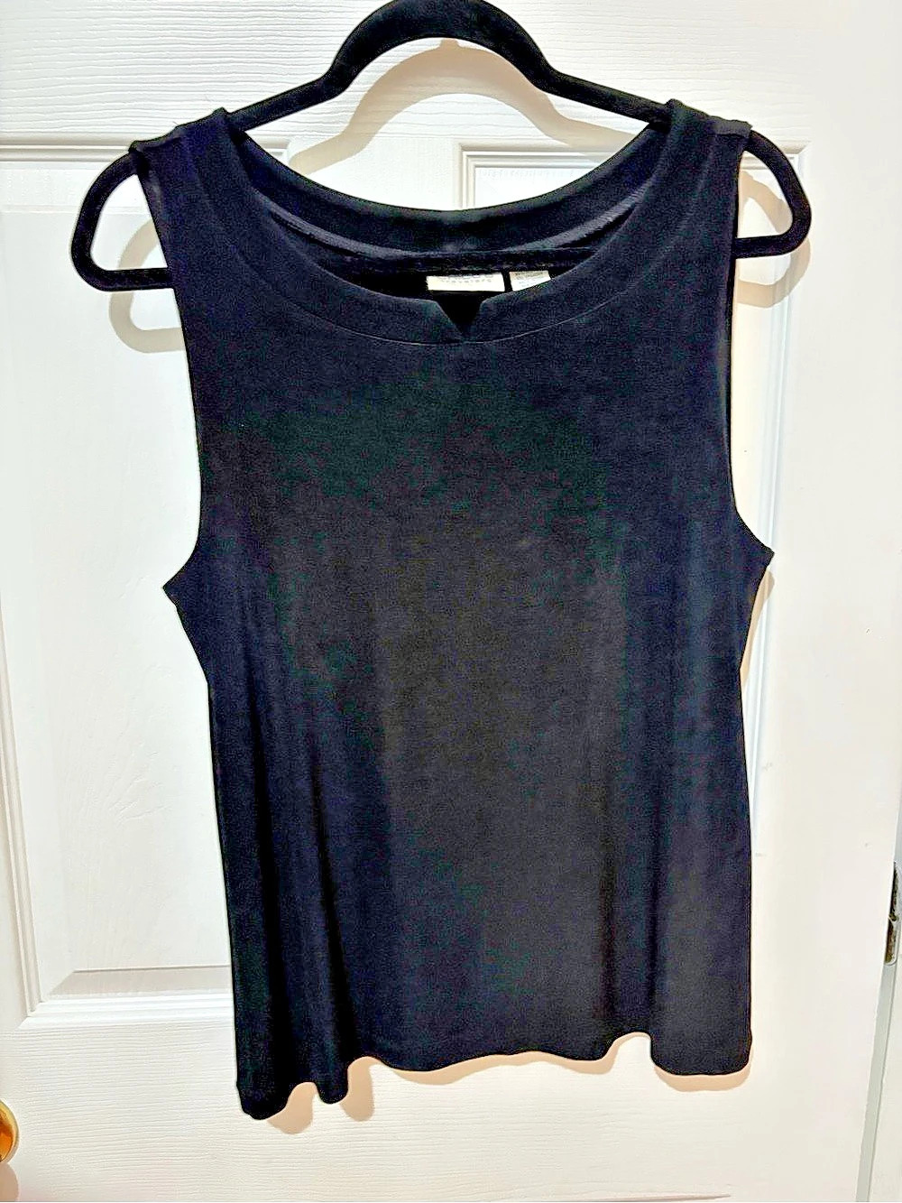 Chico's Travelers Tank Top Black Sleeveless Size 3